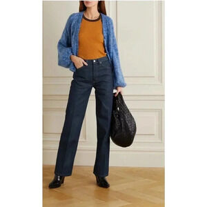 Victoria Beckham Grace High Rise Straight Leg Dark wash Denim Jeans 32